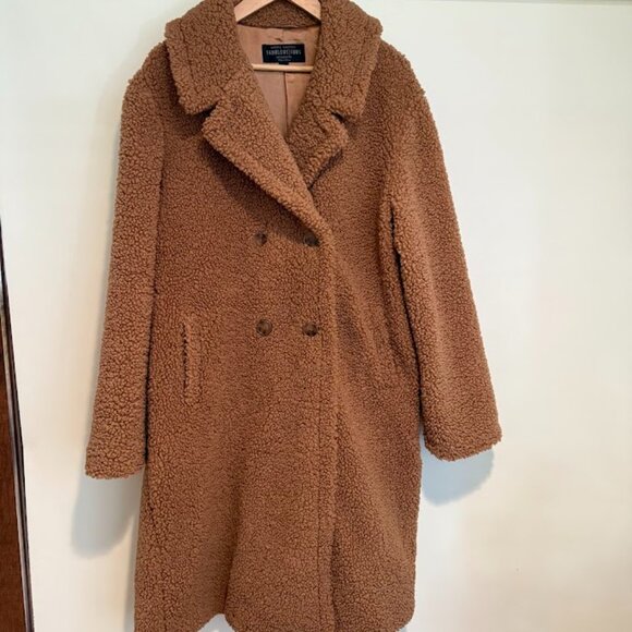 Fabulous Furs Jackets & Blazers - Donna Salyers Fabulous-Furs Long Carmel Teddy Coat, Size XLG